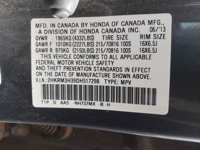 Photo 9 VIN: 2HKRM3H39DH517298 - HONDA CR-V LX 