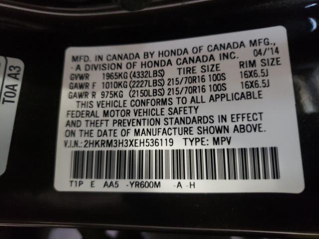 Photo 9 VIN: 2HKRM3H3XEH536119 - HONDA CR-V LX 