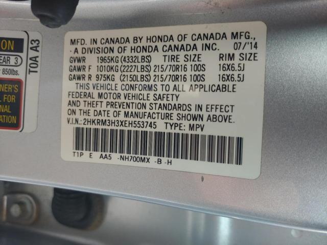 Photo 9 VIN: 2HKRM3H3XEH553745 - HONDA CR-V LX 