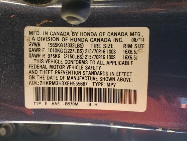 Photo 12 VIN: 2HKRM3H3XEH555687 - HONDA CRV 