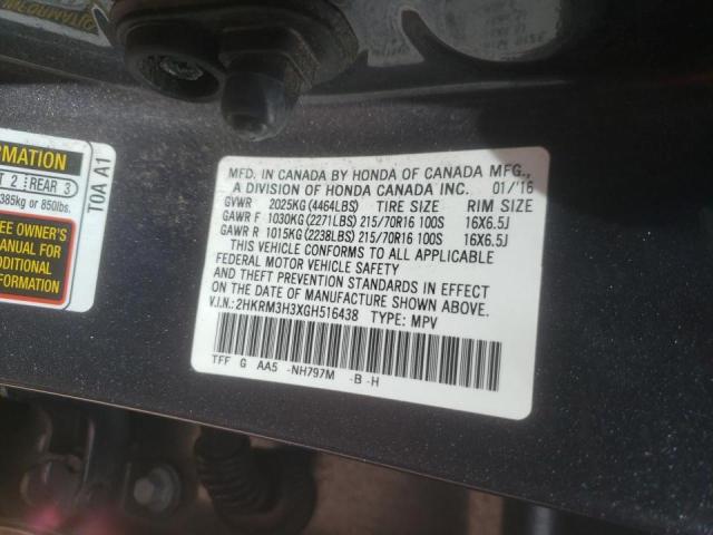 Photo 12 VIN: 2HKRM3H3XGH516438 - HONDA CR-V LX 