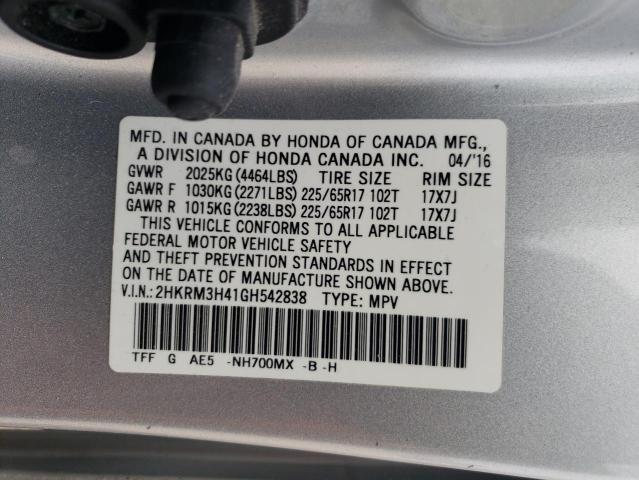 Photo 12 VIN: 2HKRM3H41GH542838 - HONDA CR-V SE 