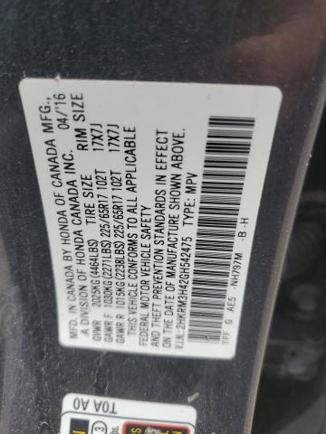 Photo 12 VIN: 2HKRM3H42GH542475 - HONDA CR-V SE 