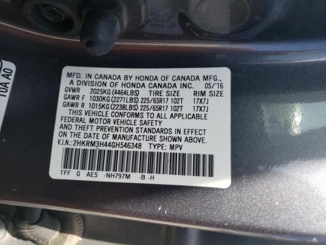 Photo 12 VIN: 2HKRM3H44GH546348 - HONDA CR-V SE 