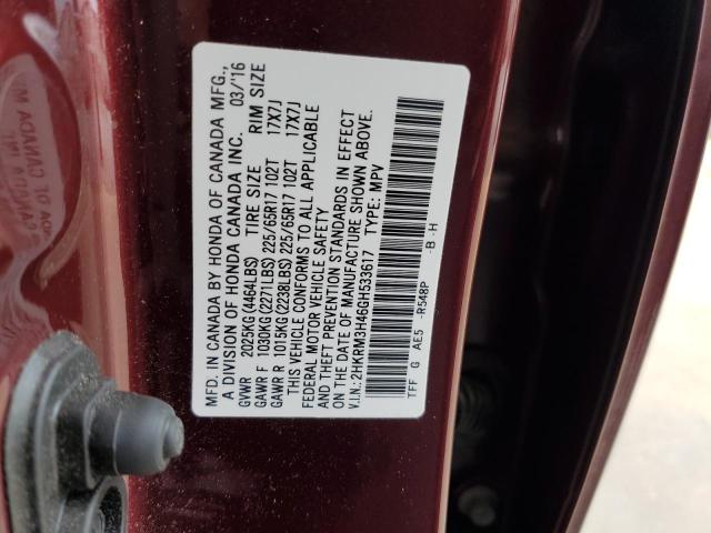 Photo 12 VIN: 2HKRM3H46GH533617 - HONDA CR-V SE 