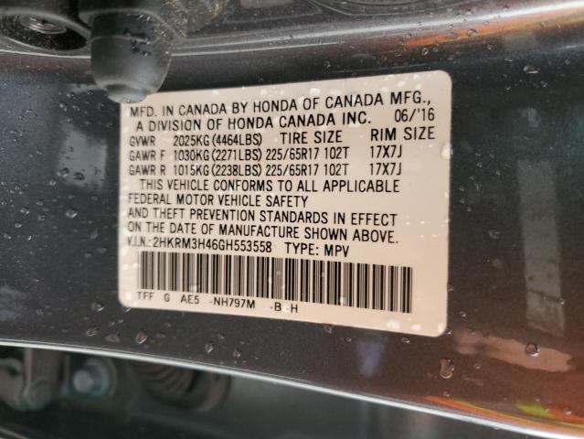 Photo 12 VIN: 2HKRM3H46GH553558 - HONDA CR-V SE 