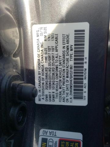 Photo 9 VIN: 2HKRM3H47GH531861 - HONDA CR-V SE 