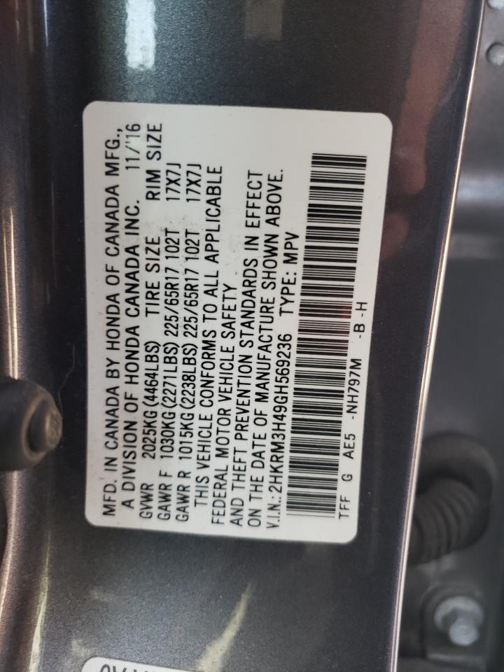 Photo 12 VIN: 2HKRM3H49GH569236 - HONDA CR-V 