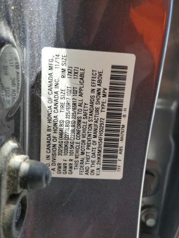 Photo 12 VIN: 2HKRM3H54FH502972 - HONDA CR-V EX 