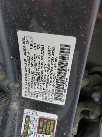 Photo 13 VIN: 2HKRM3H54GH530370 - HONDA CR-V EX 