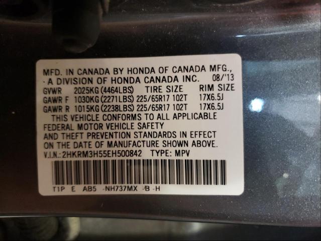 Photo 9 VIN: 2HKRM3H55EH500842 - HONDA CR-V EX 