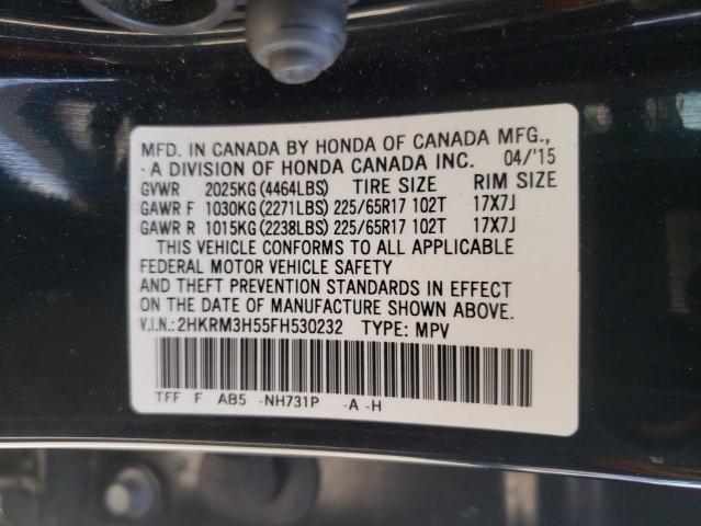 Photo 9 VIN: 2HKRM3H55FH530232 - HONDA CR-V EX 