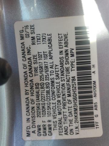 Photo 12 VIN: 2HKRM3H56GH525784 - HONDA CR-V EX 