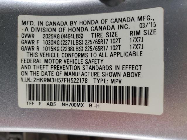 Photo 11 VIN: 2HKRM3H57FH522178 - HONDA CR-V EX 