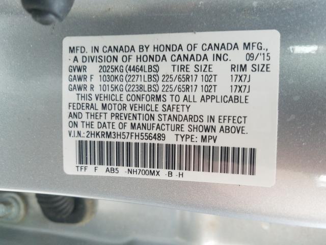 Photo 9 VIN: 2HKRM3H57FH556489 - HONDA CR-V EX 