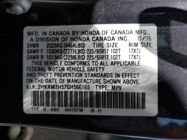 Photo 9 VIN: 2HKRM3H57GH566165 - HONDA CR-V EX 