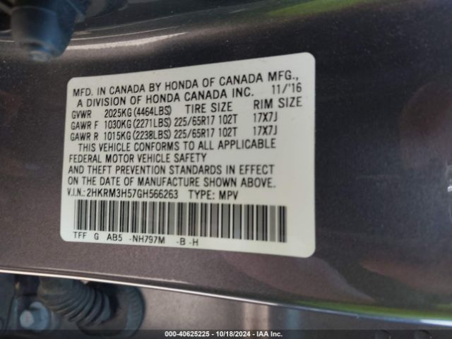 Photo 8 VIN: 2HKRM3H57GH566263 - HONDA CR-V 