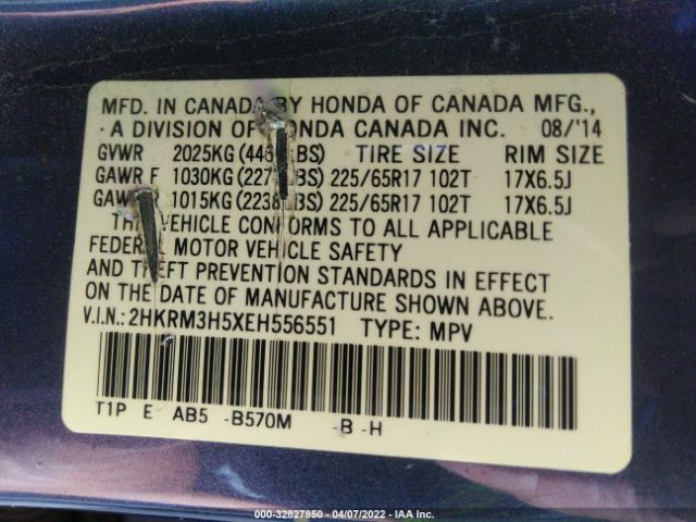 Photo 8 VIN: 2HKRM3H5XEH556551 - HONDA CR-V 