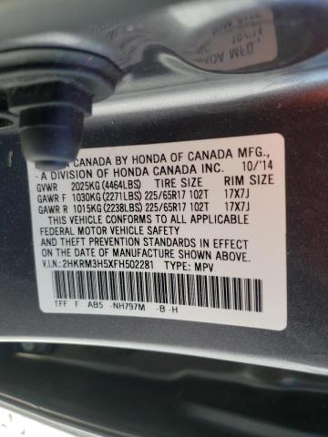 Photo 9 VIN: 2HKRM3H5XFH502281 - HONDA CR-V EX 