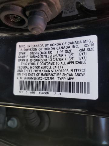 Photo 9 VIN: 2HKRM3H5XGH525299 - HONDA CR-V EX 