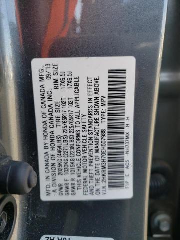 Photo 9 VIN: 2HKRM3H70EH507988 - HONDA CR-V EXL 