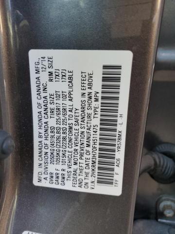 Photo 12 VIN: 2HKRM3H70FH511475 - HONDA CRV 