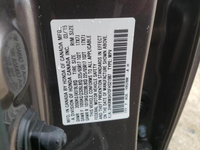 Photo 11 VIN: 2HKRM3H70FH521987 - HONDA CR-V EXL 