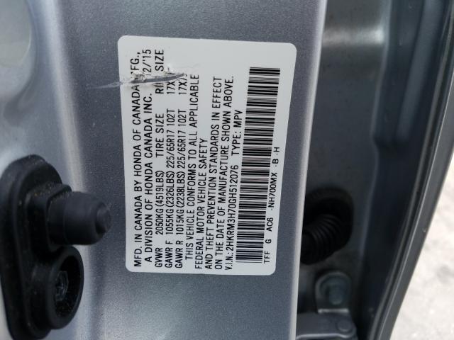 Photo 9 VIN: 2HKRM3H70GH512076 - HONDA CR-V EXL 