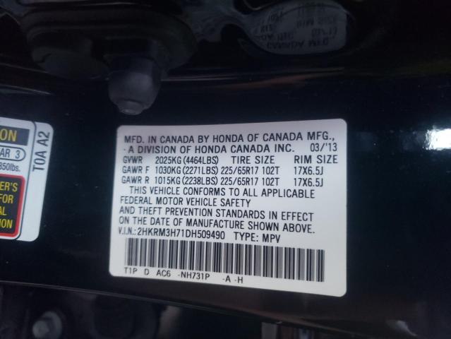 Photo 9 VIN: 2HKRM3H71DH509490 - HONDA CR-V EXL 