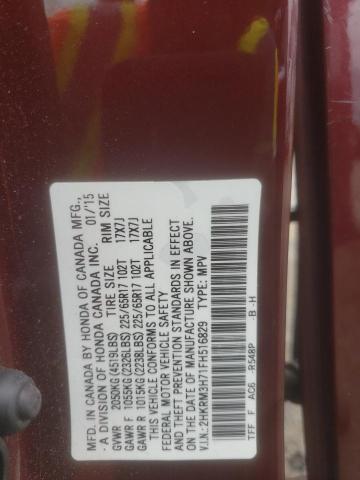 Photo 9 VIN: 2HKRM3H71FH516829 - HONDA CR-V EXL 