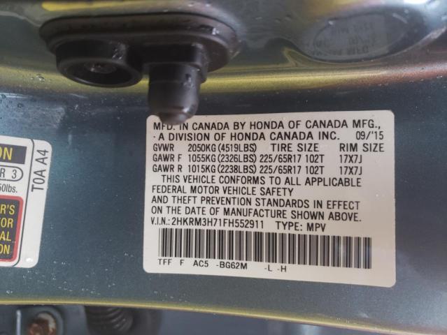 Photo 9 VIN: 2HKRM3H71FH552911 - HONDA CR-V EXL 