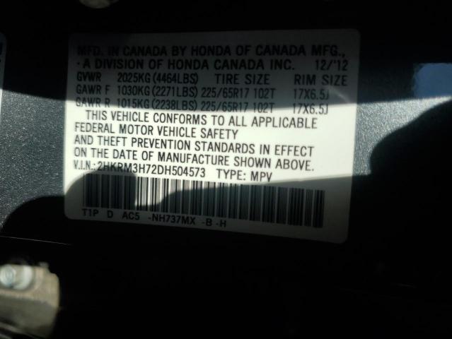 Photo 12 VIN: 2HKRM3H72DH504573 - HONDA CR-V EXL 