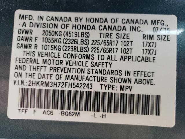 Photo 13 VIN: 2HKRM3H72FH542243 - HONDA CRV 