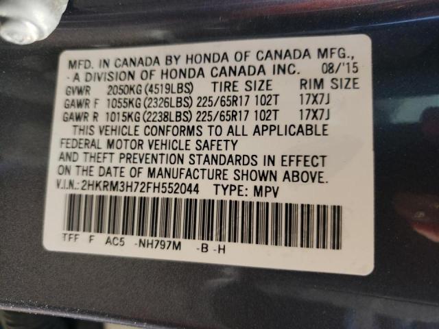 Photo 13 VIN: 2HKRM3H72FH552044 - HONDA CR-V EXL 