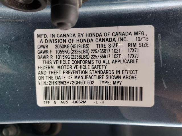 Photo 12 VIN: 2HKRM3H72GH501502 - HONDA CRV 