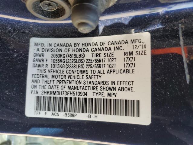 Photo 12 VIN: 2HKRM3H73FH510904 - HONDA CR-V EXL 