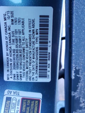 Photo 11 VIN: 2HKRM3H73GH502836 - HONDA CRV 