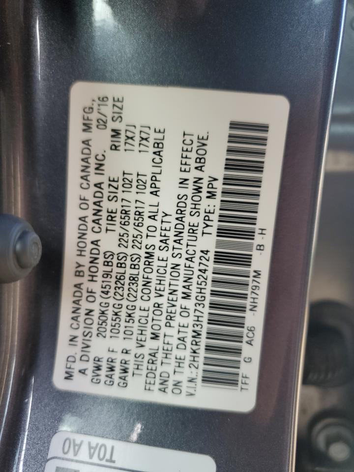 Photo 11 VIN: 2HKRM3H73GH524724 - HONDA CR-V 