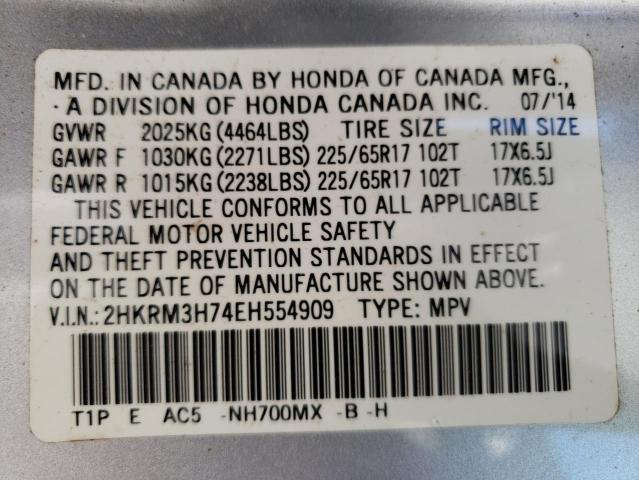 Photo 12 VIN: 2HKRM3H74EH554909 - HONDA CR-V EXL 