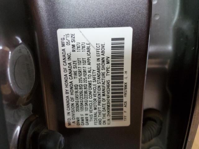 Photo 13 VIN: 2HKRM3H74FH534645 - HONDA CR-V EXL 