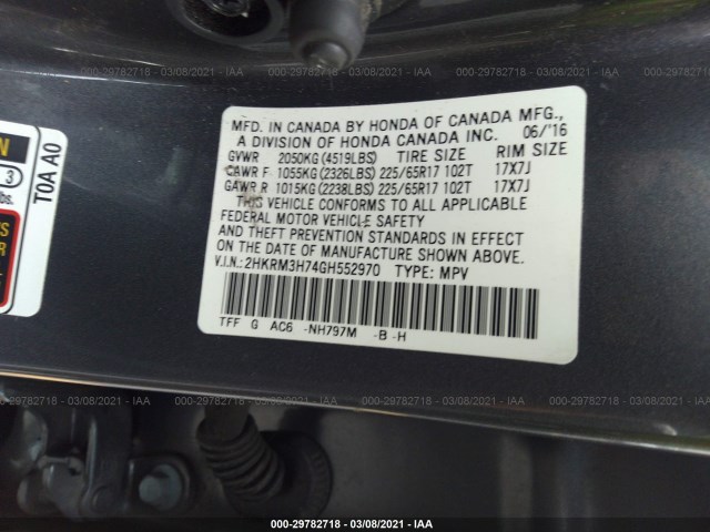 Photo 8 VIN: 2HKRM3H74GH552970 - HONDA CR-V 