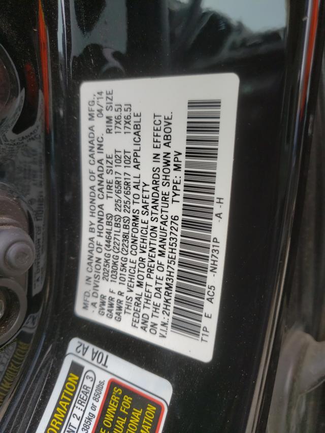 Photo 9 VIN: 2HKRM3H75EH537276 - HONDA CR-V EXL 