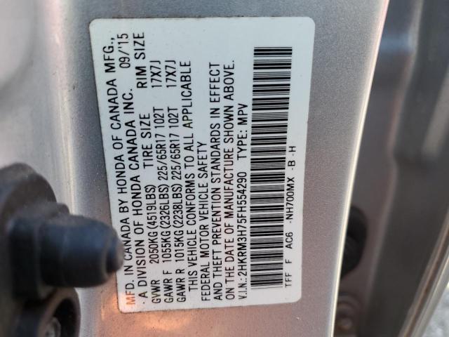 Photo 9 VIN: 2HKRM3H75FH554290 - HONDA CR-V EXL 