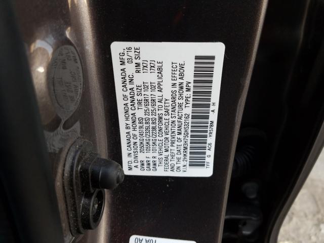 Photo 9 VIN: 2HKRM3H75GH532162 - HONDA CR-V EXL 