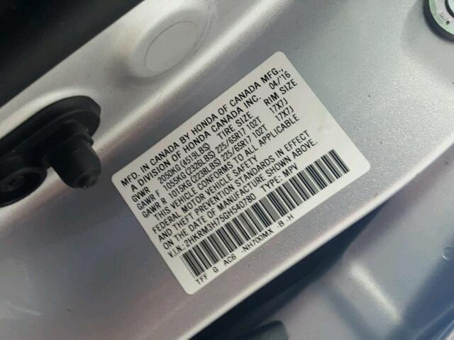 Photo 9 VIN: 2HKRM3H75GH540780 - HONDA CR-V EXL 