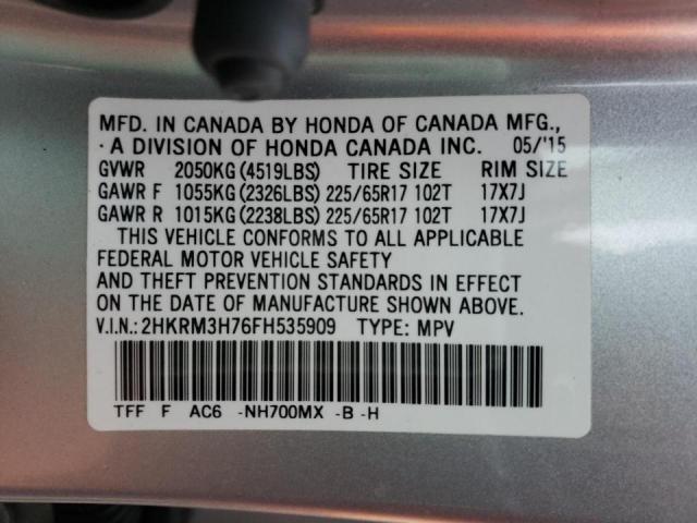 Photo 9 VIN: 2HKRM3H76FH535909 - HONDA CR-V EXL 