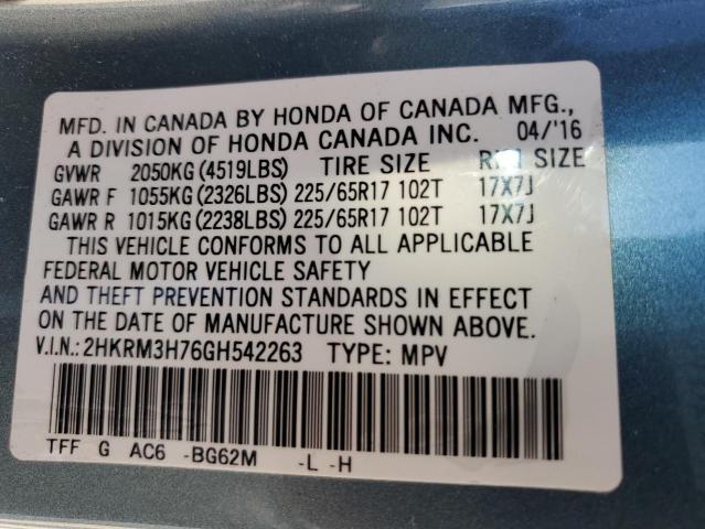 Photo 13 VIN: 2HKRM3H76GH542263 - HONDA CR-V EXL 