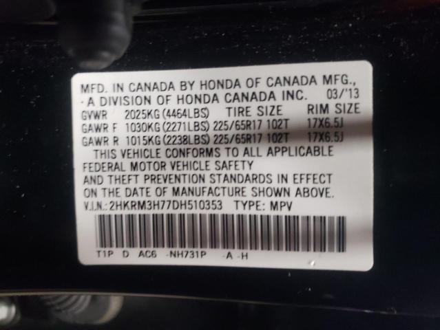 Photo 12 VIN: 2HKRM3H77DH510353 - HONDA CR-V EXL 