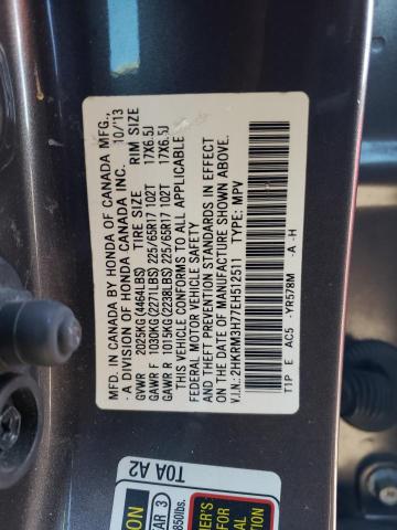 Photo 12 VIN: 2HKRM3H77EH512511 - HONDA CRV 