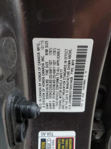 Photo 12 VIN: 2HKRM3H77GH514438 - HONDA CRV 